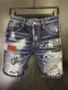 2022 Erkekler Kısa Kot Pantolon Hole İtalya Marka Mark's Shorts Panties Sokak Giyim Denim Sıska Slim Düz D2 Biker Jean Cheatccl282a