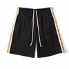 Reflekterande Webbing Herrshorts Casual Mode Sport Korta Byxor Sommar Beach Holiday Basic Shorts