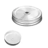 70mm Tinplate Mason Jar Lids Cover With Straw Hole Drinking Glass Covers Kids And Adult Parties Drinking Accessories