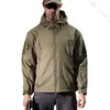 Camouflage Shark Skin Soft Shell Tactical Jackets Men Fleece Waterdichte gevechten Windendaar mannen Militaire piloot Army Hooded Jacket 220816