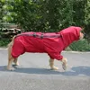 Dog Apparel Fashion Big Raincoat Samoyed Golden Hair Labrador Medium Large All-inclusive Four-legged Pet Waterproof Poncho