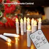 Years/Christmas LED Candles Light Flameless Remote for Home Dinner Party Christmas Tree Decoration Lamp 220510