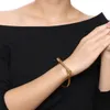 Последние модельер -дизайнер подковообразные винтовые браслеты золото из нержавеющей стали браслеты для мужчин Женские ювелирные подарки браслета