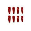 False Nails High Quality 24pcs Red Wine Wear Long Paragraph Fashion Manicure Patch Save Time Wearable Jelly Nail Prud22