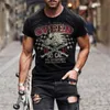 Men's Plus Tees & Polos T-Shirts Summer Male Of Large Sizes Vintage Loose Clothing Short Fashion America Printed Letters The Red