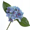 Jedno fałszywe kwiaty Pojedyncze łodygi Latex Hortensja 17 "Długość Symulacja Real Touch Mini Hortensje do środków ślubnych