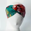 Marka Tasarımcısı 100% Ipek Çapraz Kafa Kadın Kız Elastik Saç bantları Retro Türban Headwraps Hediyeler Çiçekler Sinek Kuşu Orkide hızlı gemi