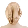 Satin Sleep Caps Elastic Wide Edge Satin Sleep Hats Обтекайте ночной шапку для ухода за волосами для женщин головной убор