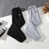 Женские брюки Capris осень зимний серой спорт бегает спорт для женщин, флисовые теплые спортивные штаны Бэкги в корейском стиле с высокой талией.