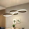 Hangende lampen AC85-265V eetkamer aluminium gesuspendeerde acryl goud ronde led kroonluchter hangende moderne hangende lichten plafondwarmturespenda