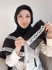 hijab de mousseline de soie blanche