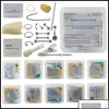 Näsringar Studs Body Jewelry Disponible Piercing Kit Medical Sterile Pack för Ear Nipple Belly Navel Septum Piercer Tool Hine Drop Delive
