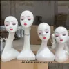 Wig Stand Hair Accessories Tools Products Plastic Long Neck Display Mannequin Head Shop Window Model Show Shelf For Jewelry And Scarf Drop