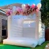 Maison gonflable blanche gonflable pour enfants et adultes, château carré de mariage, videur sautant en Pvc avec livraison rapide