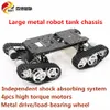 Szdoit TS400 Large Metall 4WD -Roboter -Roboter -Tank -Chassis -Kit verfolgt Crawler -Schockabsorbing Roboterausbildung Schwerlast DIY für Arduino 2190V