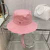 Fashion Bucket Hat Designer Wide Brim Hats Character Drawstring Caps for Woman 6 Colors High Quality2468