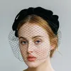 Other Festive Party Supplies Black Headband Veils for Bridal Velvet Simple Bow Birdcage Face Net Mask Hair Accessories Veil Charming Wedding Fascinator 230206