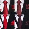 Vangise Wedding Gift Silk Tie Set Handkerchief Necktie Men Solid Suit Accessories Drop Fit Wedding 220506