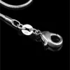 1 mm 925 Sterling Silber vergoldete Schlangenkette Halsketten für Damen Herren Karabinerverschlüsse Glatte Ketten Link Statement Schmuck 16-30 Zoll