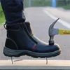 Cow Leather Mens Winter With Steel Toe Large Size 36 Work For Men Safety Welding Shoes PunctureResistant Y200915