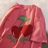 Women's Plus Size T-Shirt 6XL 150KG O Neck Short Sleeve Strawberry T Shirt Women Casual Loose Sweet Ladies Shirts