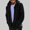 Männer Jacken 2022 Mode Männer Winter Warm Lose Fleece Pelz Flauschige Kapuze Casual Mantel Outwear Übergroßen Plus Größe M-XXL1