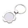 8 Styles transfert de chaleur porte-clés pendentif Sublimation blanc porte-clés en métal bricolage accessoires de mode porte-clés porte-clés