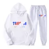 Chándales para hombres Trapstar Moda Sudadera impresa Sudadera con capucha holgada y pantalones de chándal Traje para correr Street Hip Hop Golf Coreano 230206