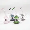 DPGWP008 Different Color 6.7" Glass Bong Hookahs Water Pipes with Dicro Ball on the Bottle