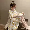 Mini vestidos femininos com estampa de morango estilo japonês chique lazer solto kawaii juvenil simples harajuku adolescentes meninas faculdade verão