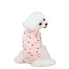 Hondenkleding bloemenhonden en katten T-shirt Vest Pet Puppy Pyjama's herfst/winterbodem shirt 5 kleurdog