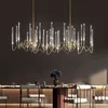 Luz moderna estilo de luxo lustre cristal criativo high-end restaurante lustres americano simples lâmpadas cristal