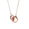 قلادة مستديرة قلادة مستديرة قلادة S925 Sterling Silver Necklace Light Luxury Niche Necklace Valentine Day Gift G220713