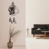 3D スルーウォールフィギュア彫刻樹脂電気メッキ模造銅抽象文字飾り像リビングルームの家の装飾 220523