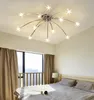 Hanger lampen moderne led kristal ster plafond licht eigentijdse gemonteerde lamp voor restaurant huisverlichting armaturenpendant