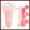 Chatte Masturbateur Mâle Oral Réaliste Vagin Masturbation Tasse Fellation Sucker Interactif Voix Vibrateur Érotique sexy Jouets pour Hommes Articles de Beauté