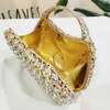 Sac de soirée de diamant de mode Crystal Designer de luxe Femmes d'épaule Embrayage Small Chain Money Hands sacs