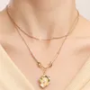 Collar con colgante de moneda geométrica multicapa Vintage para mujer, Color dorado, cadena fina de perlas trenzadas a la moda, joyería para el cuello