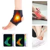 Suporte de tornozelo 1 par turmalina auto aquecimento terapia magnética pé tornozelo massagem cinto cinta térmica fitness almofada