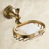 Soap Dishes Arrivals European-style Antique Brushed Brass Holder Box Copper Bathroom Accessories Sanitary WaresSoap