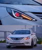 سيارة عالية/ منخفضة من رأس الحزمة لضوء رأس Hyundai Sonata 8 مجموعة المصابيح الأمامية LED 2011-2016 DRL TEURN INGLE LENSOR LENSOR