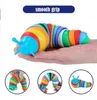 DHL FREE Hotsale Creative Articulated Slug Fidget Toy 3D Educational Colorful Stress Relief Gift Toys For Children caterpillar toy B0608z14