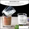 Mugs Drinkware Kitchen Dining Bar Home Garden 1 Set 3 Pcs 60Ml Espresso Cups With Scale Measuring Baking Black Drop Delivery Dhgo1