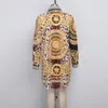 ファッションジャケットコートデザイナー長袖スカートvネックオフィスホリデープロムセクシーな膝の長さドレス