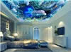 Custom qualsiasi taglia murale carta da parati grande mare animali delfino di corallo pesce per soggiorno camera da letto Zenith soffitto murale papel de parede