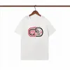 Europeiska och amerikanska högkvalitativa toppar Mercerized Cotton Animal Print T-shirts 2023 Summer New Men's kortärmade t-shirts Casual Fashion Bottoming Shirts