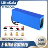 Liitokala Ebike Batike Pack 60v 20ah 30ah 50ah 35ah 25ah 45ah Bicycle Bicycle Battery 3000W 21700 5000MAH 16S مع 50A BMS