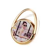 DIY Sublimation Phone Holders Favor Zinc Alloy Round Smartphone Brackets Heat Transfer Coating Finger Stand EE