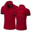 Custom Brand Mens T -shirt Casual mode Korte mouw Polo shirts Summer Streetwear Men Tops Diy Your 220714