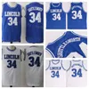 Film Lincoln Basketball 34 Jesus Shuttlesworth Jersey Men Big State On dostał kolor kolorów niebieski biały dla fanów sportowych haft i szycie oddychającą dobrą jakość